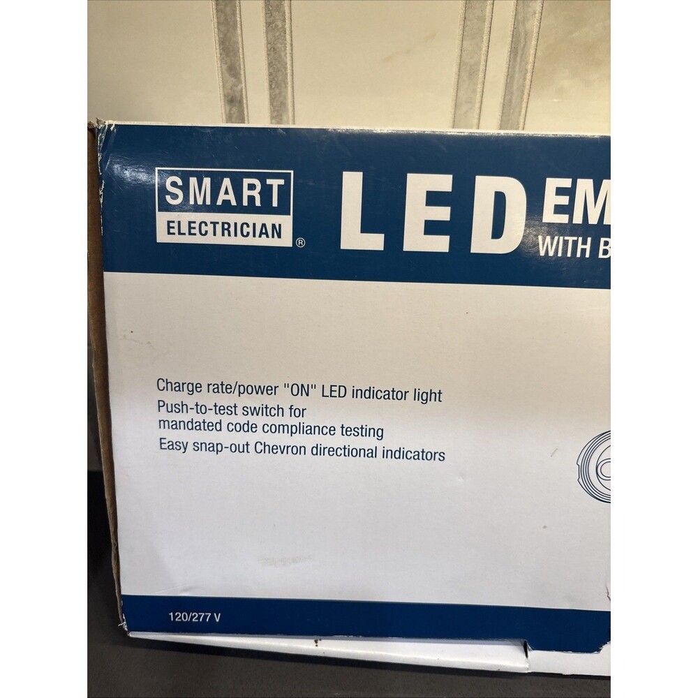 Smart Electrician LED Emergency/Exit Light Sign With Battery Backup New Open Box - Picture 2 of 6